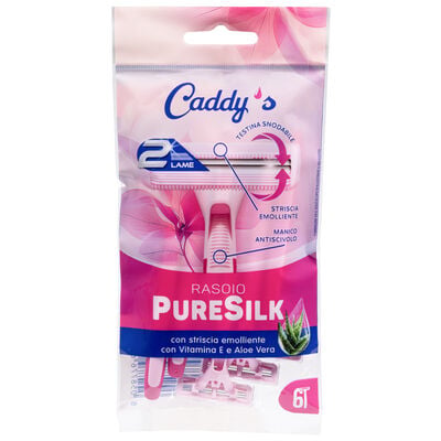 Caddy's Puresilk Rasoio Donna 6 Pezzi