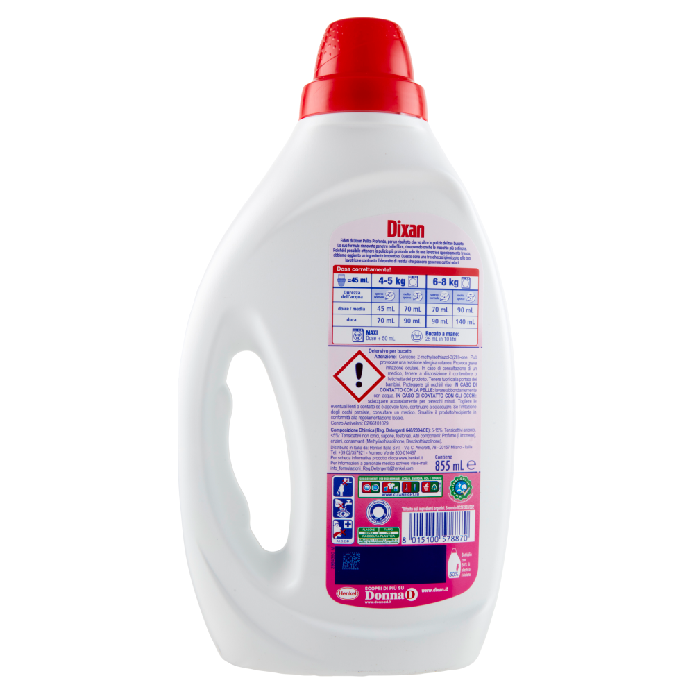 Dixan Detersivo Liquido Color 19 Lavaggi, , large