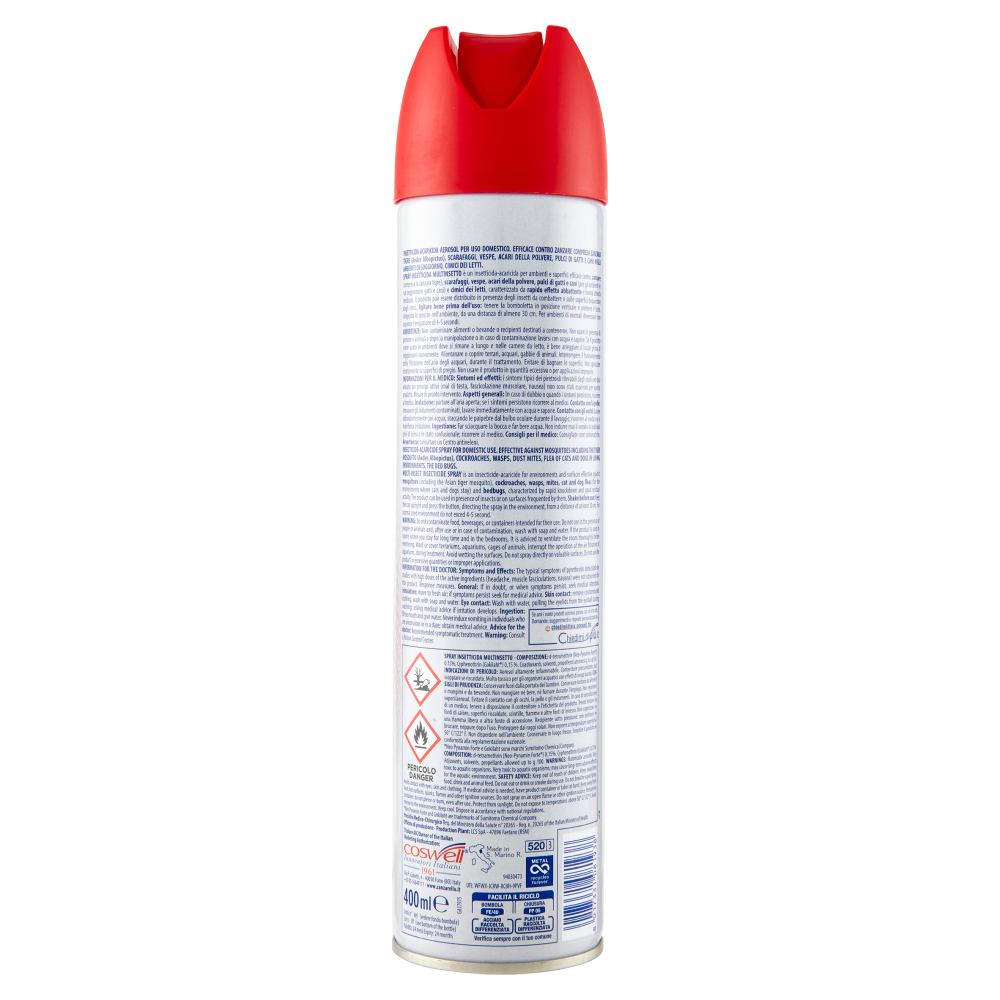 Zanzarella Ambiente Spray Insetticida Multinsetto 400 ml, , large