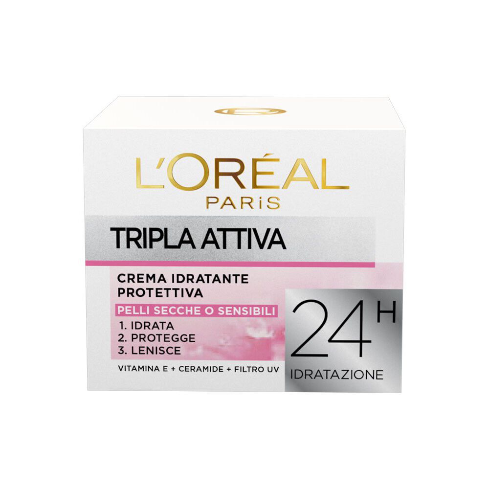 L'Or&eacute;al Paris Tripla Attiva Crema idratante Protettiva 50 ml, , large