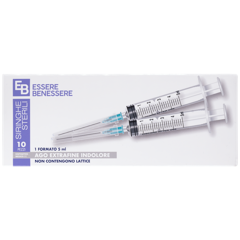 Essere Siringhe Sterili Monouso 5ml 10 Pezzi	, , large