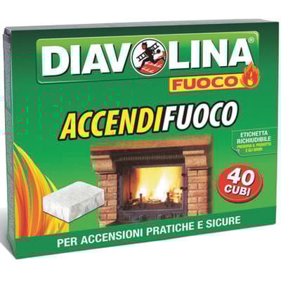 Diavolina Accendifuoco 40 Cubi