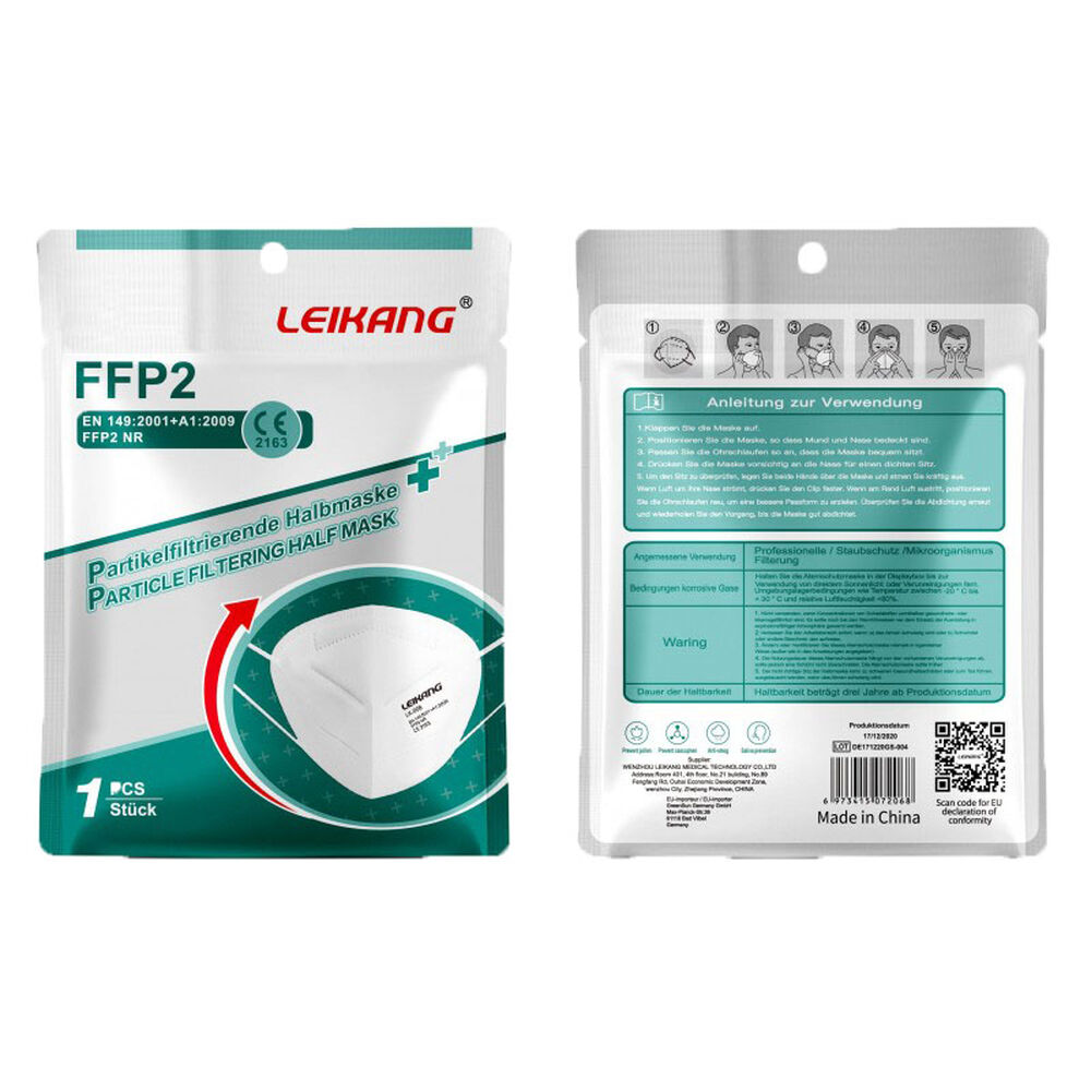 Mascherina FFP2 Nera CE, , large