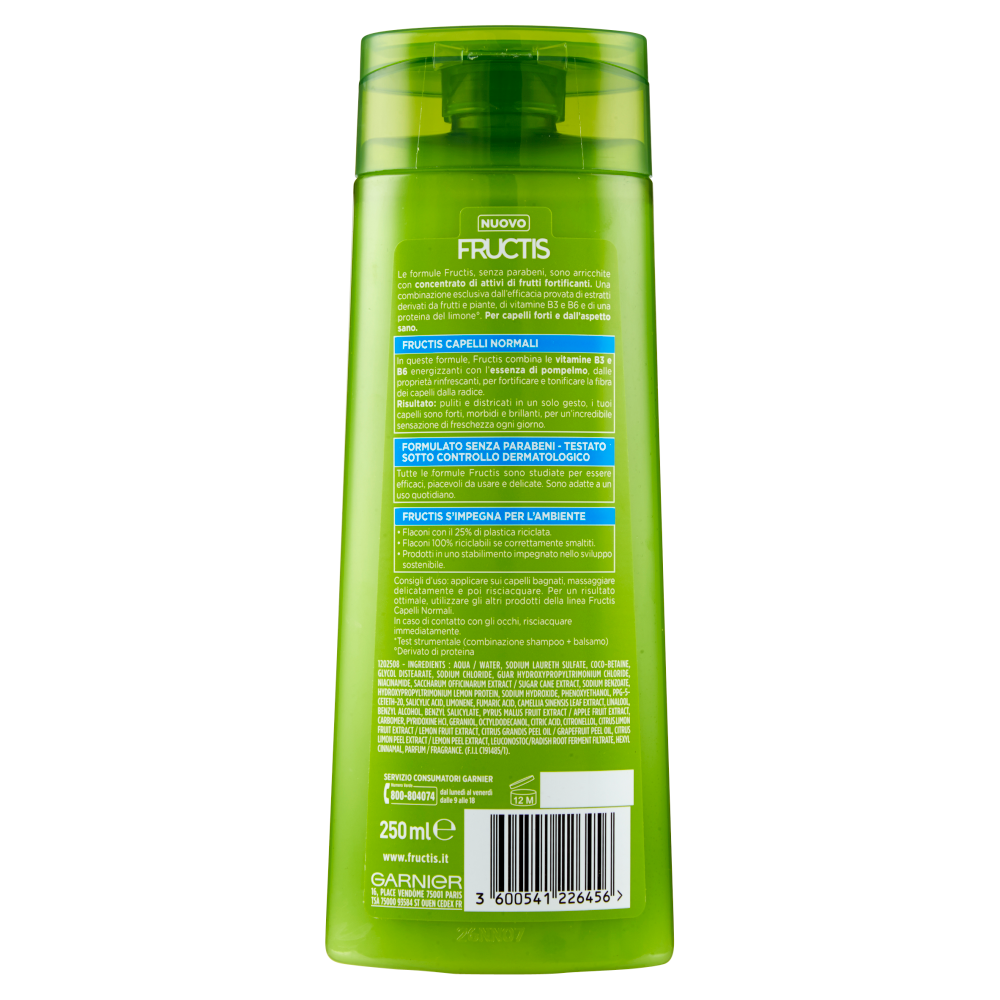 Fructis Capelli Normali Shampoo 2in1 250 ml, , large