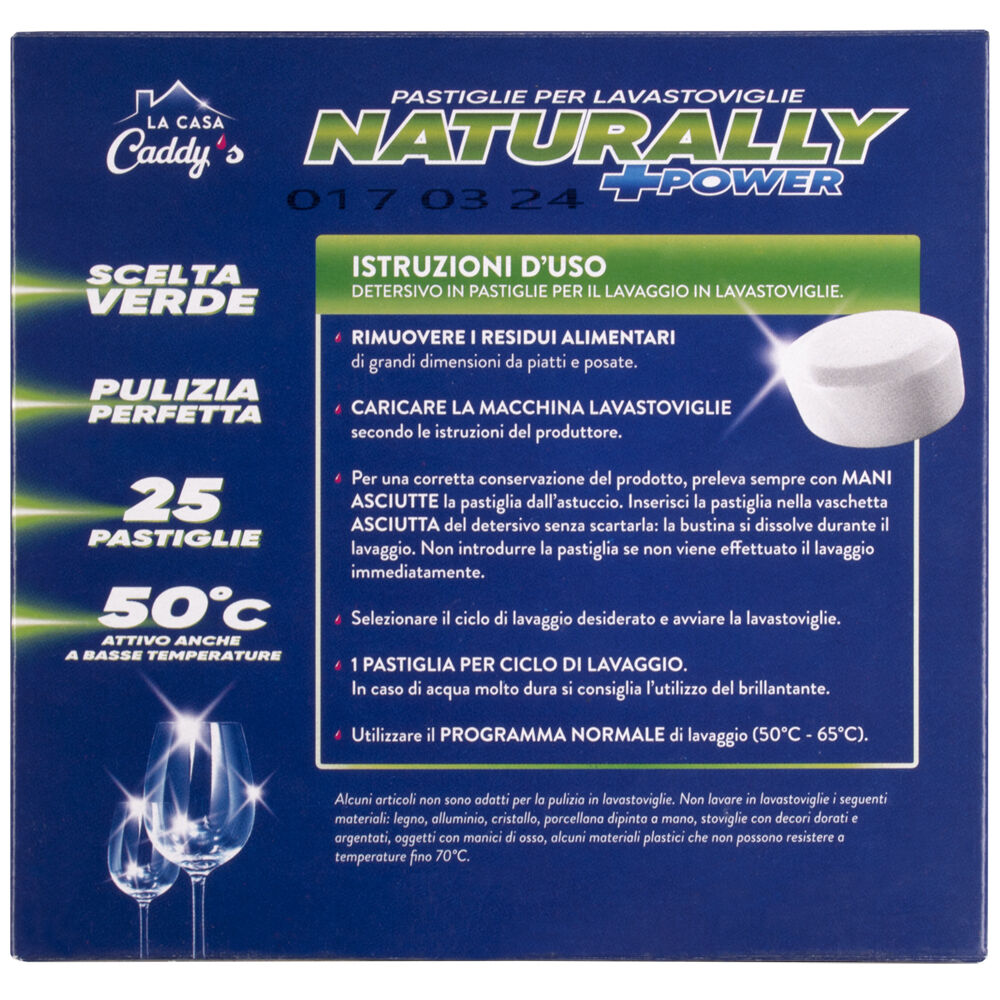 Caddy's Tabs Lavastoviglie Naturally 25 Pezzi , , large