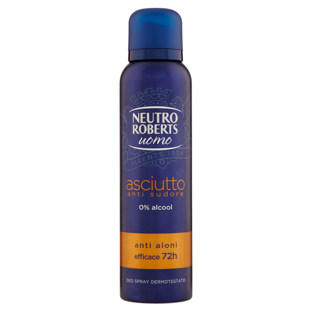 Neutro Roberts Uomo Asciutto Anti-Sudore Deodorante Spray 150 ml, , large
