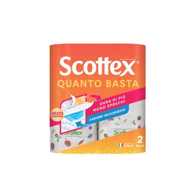 Scottex QuantoBasta Carta da Cucina Confezione da 2 Rotoli
