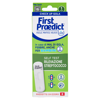First Praedict Care for you Self Test Rilevazione Streptococco