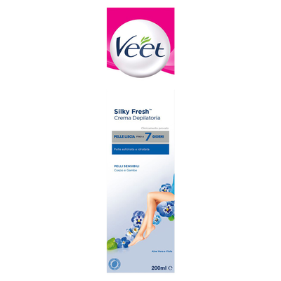 Veet Crema Depilatoria Pelli Sensibili Silky Fresh Technology 200 ml