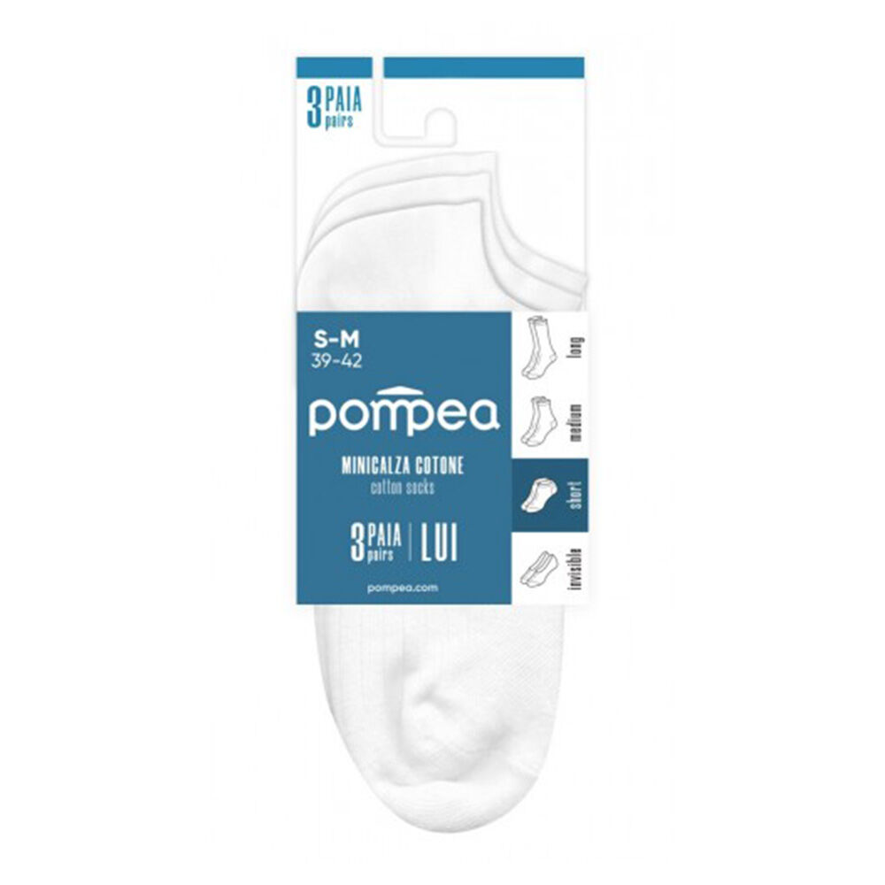 Pompea Minicalza Lui x3 39-42 Bianco, , large