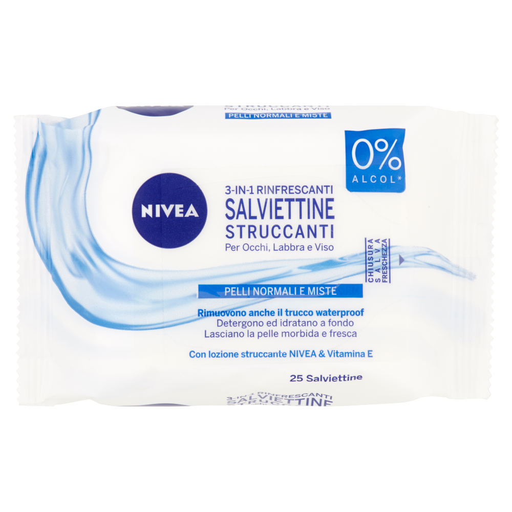 Nivea Salviettine Struccanti Rinfrescanti 25 pezzi, , large