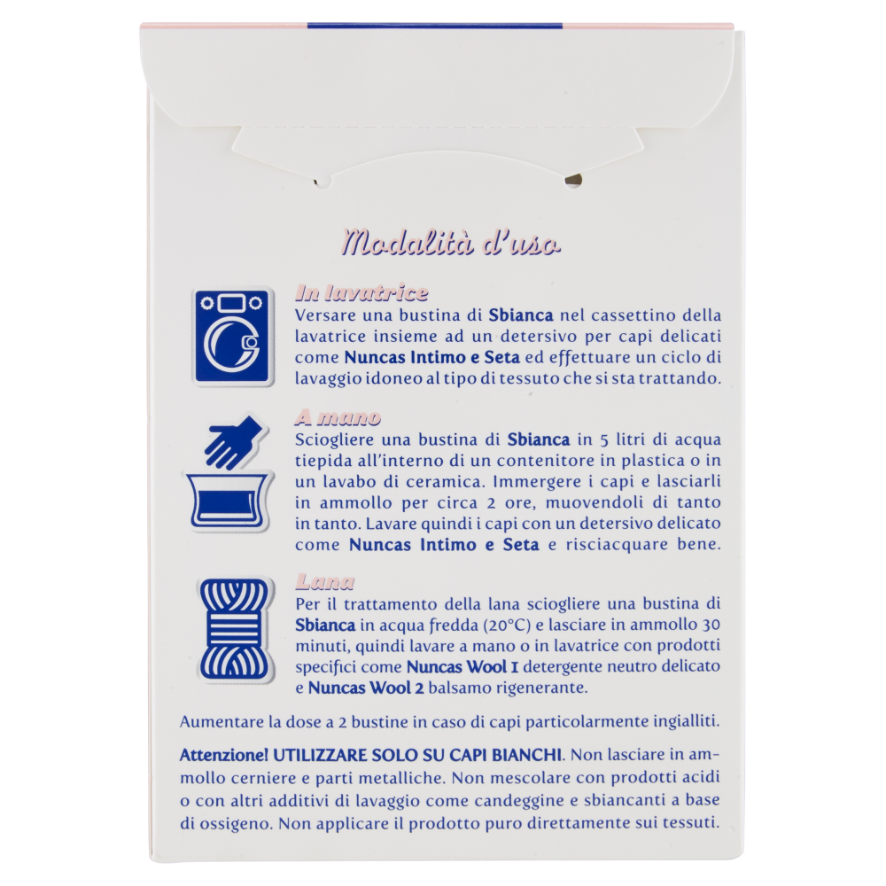 Nuncas Sbianca 8 Buste 160 g, , large