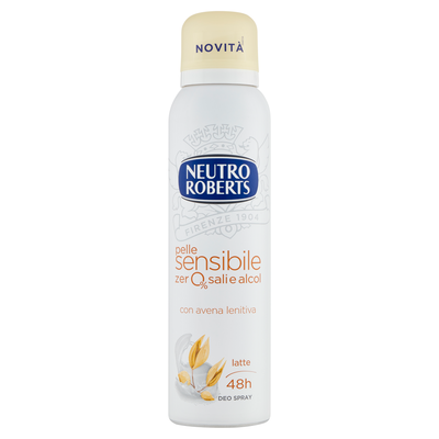 Neutro Roberts Zero% Sali e Alcol Latte Deodorante Spray 150 ml