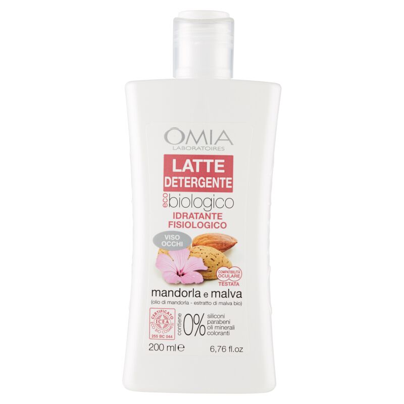 Omia Ecobiovisage Latte Detergente Mandorla e Malva 200ml - -