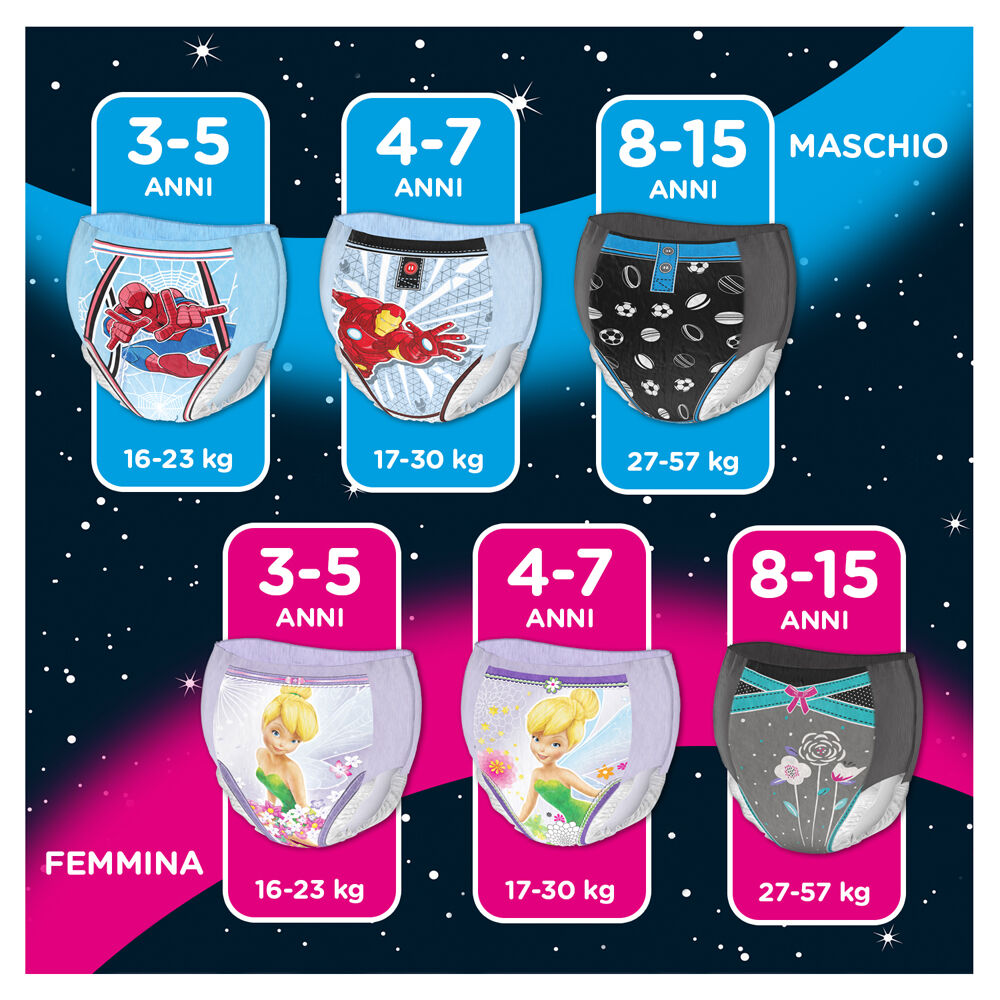 Huggies DryNites Mutandine Assorbenti Notte Girl  4-7 anni 17-30kg 10 Pezzi, , large