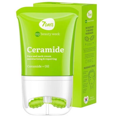 7Days Crema Viso Idratante Anti-age con Ceramide e Roller Massaggiatore 80 ml