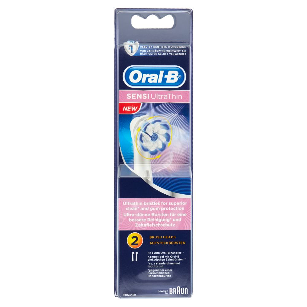 Oral-B Sensitive Clean 2 Testine di Ricambio per Spazzolino Elettrico Ricaricabile, , large