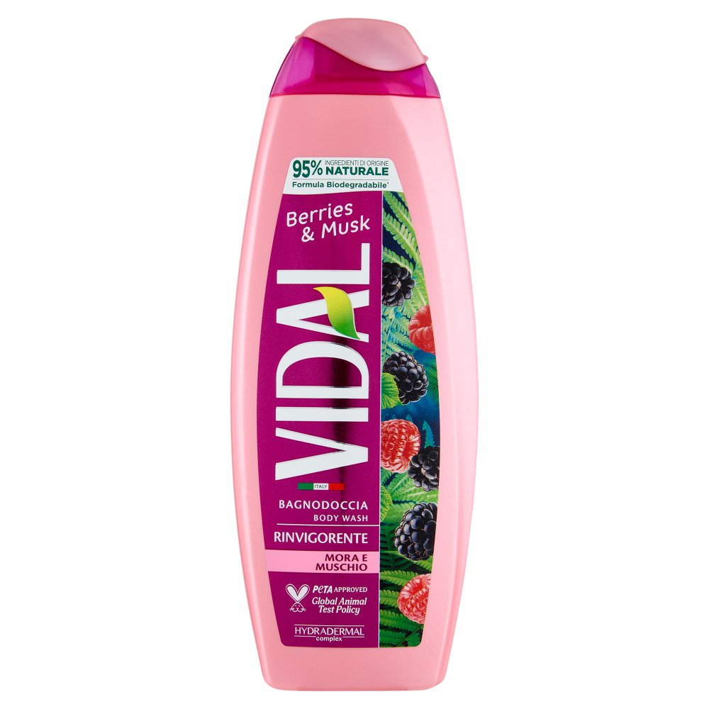 Vidal Berries & Musk Bagnodoccia Rinvigorente Mora e Muschio 500 ml, , large
