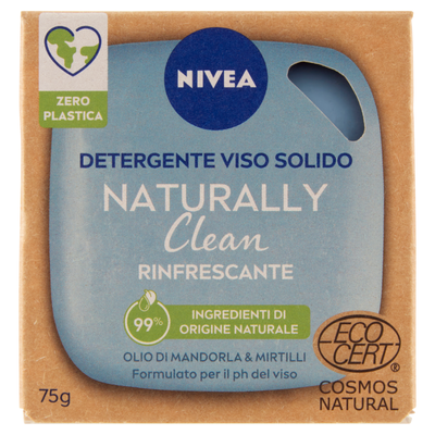 Nivea Naturally Clean Detergente Viso Solido Rinfrescante 75 g