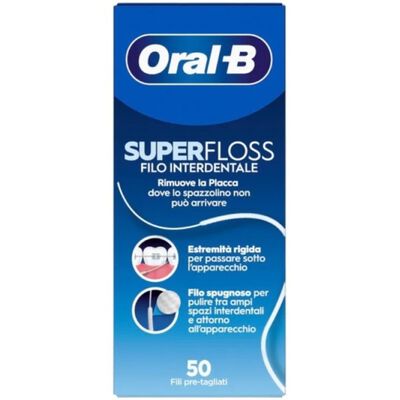 Oral-B Filo Interdentale Super Floss 50 Fili Pre-Tagliati