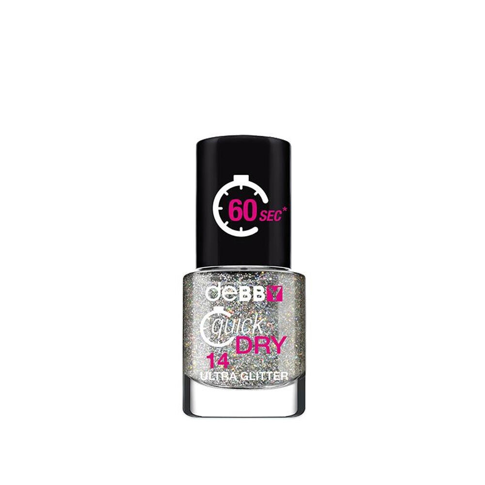 Debby Smalto Quick Dry 014 Glitter Silver - -