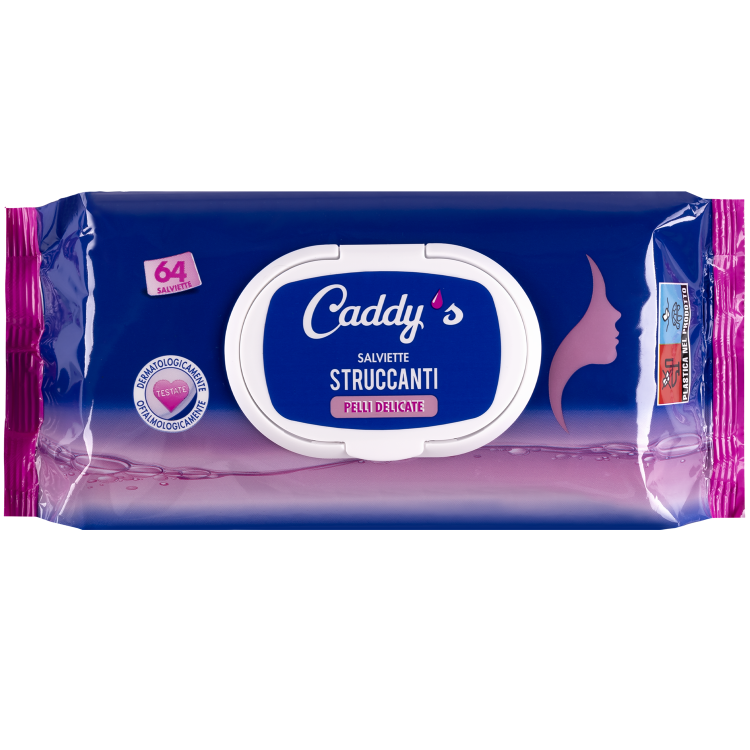 Caddy's Salviette Struccanti Pelli Delicate 64 Pezzi - -