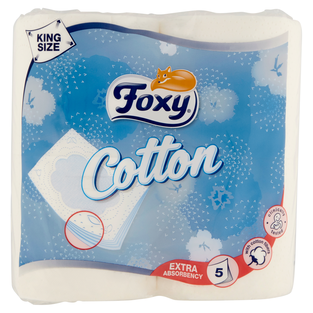 foxy Igieinica Cotton 5 Veli 4 Rotoli - -