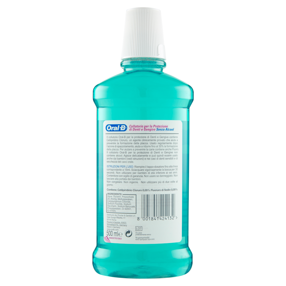 Oral-B Denti e Gengive Colluttorio Senza Alcool 500 ml, , large