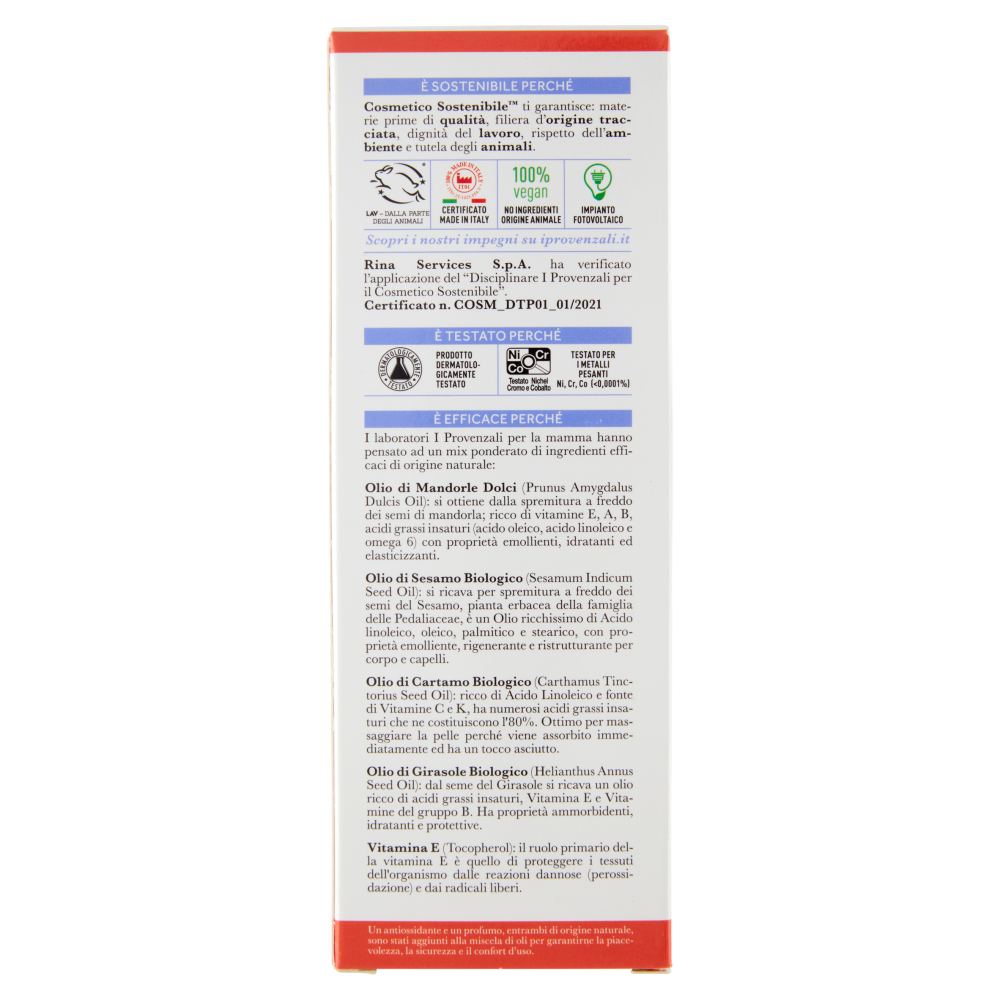 I Provenzali Bio Olio Biologico da Massaggio Mamma 200 ml, , large