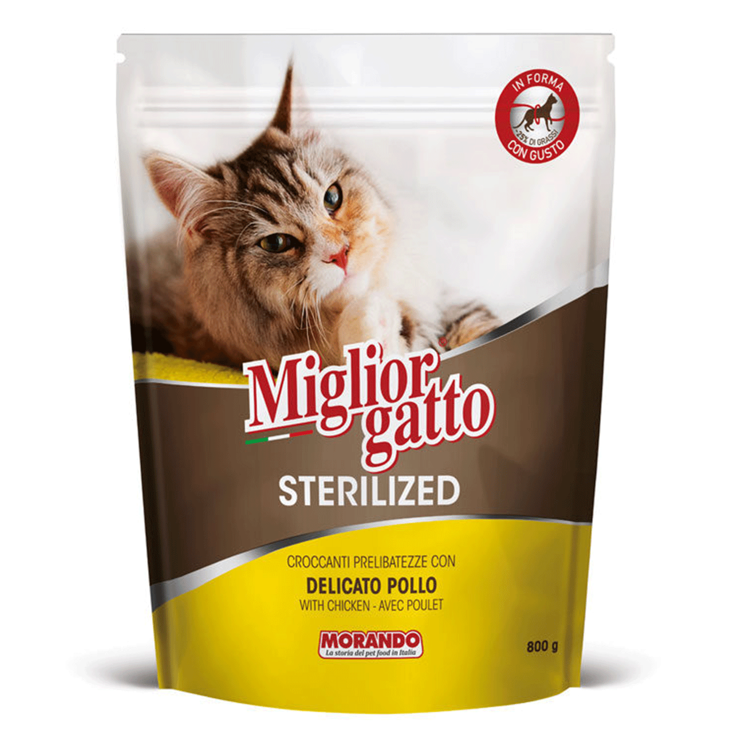 Migliorgatto Sterilized Croccanti Prelibatezze con Delicato Pollo 800 g - -