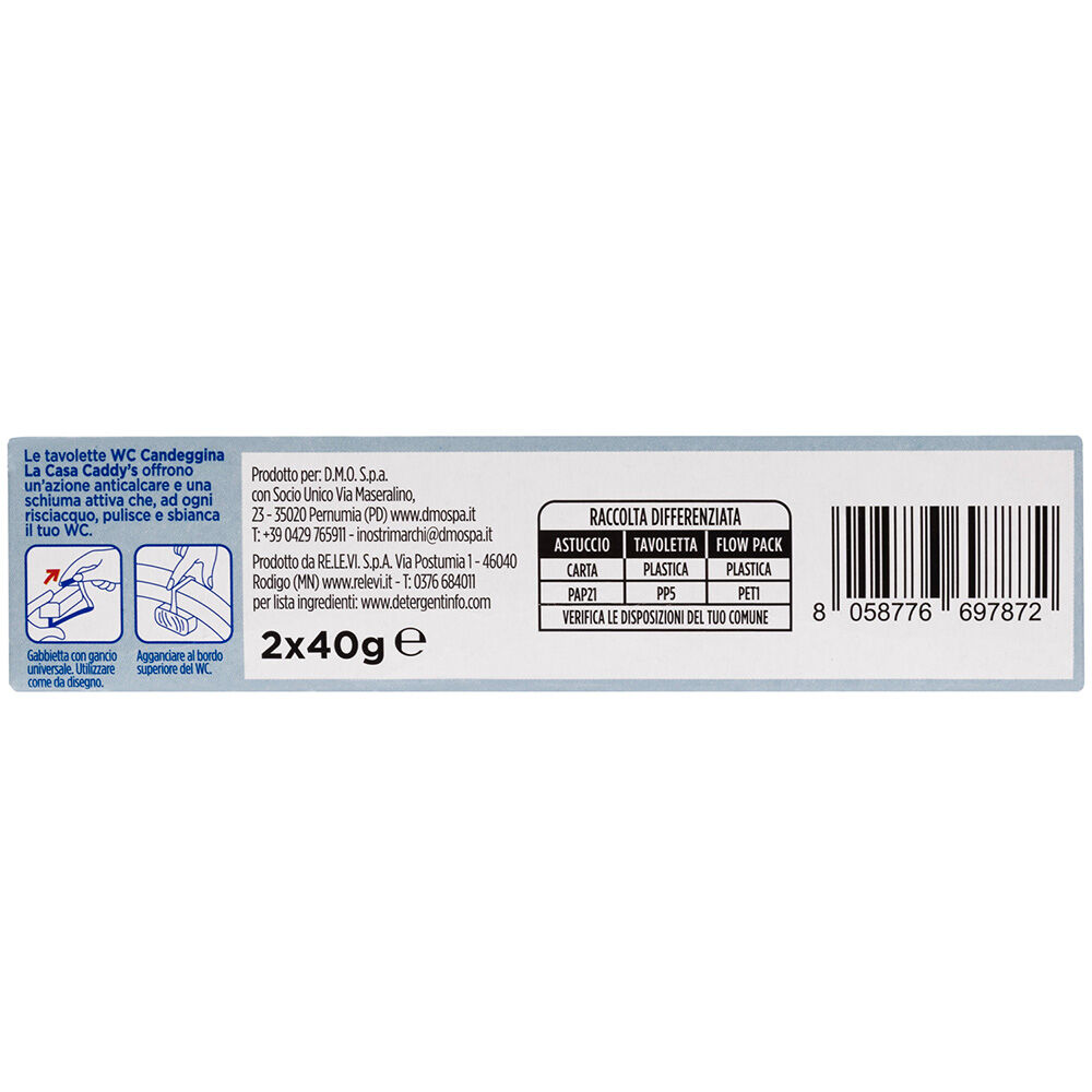 La Casa Caddy's Tavolette WC Candeggina 2 Pezzi, , large