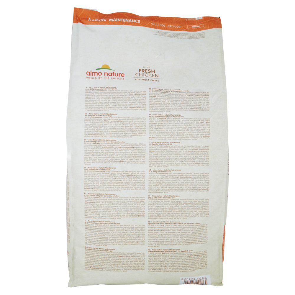 Almo Nature Holistic Maintenance Medium Adult Dog con Pollo Fresco 12 kg, , large