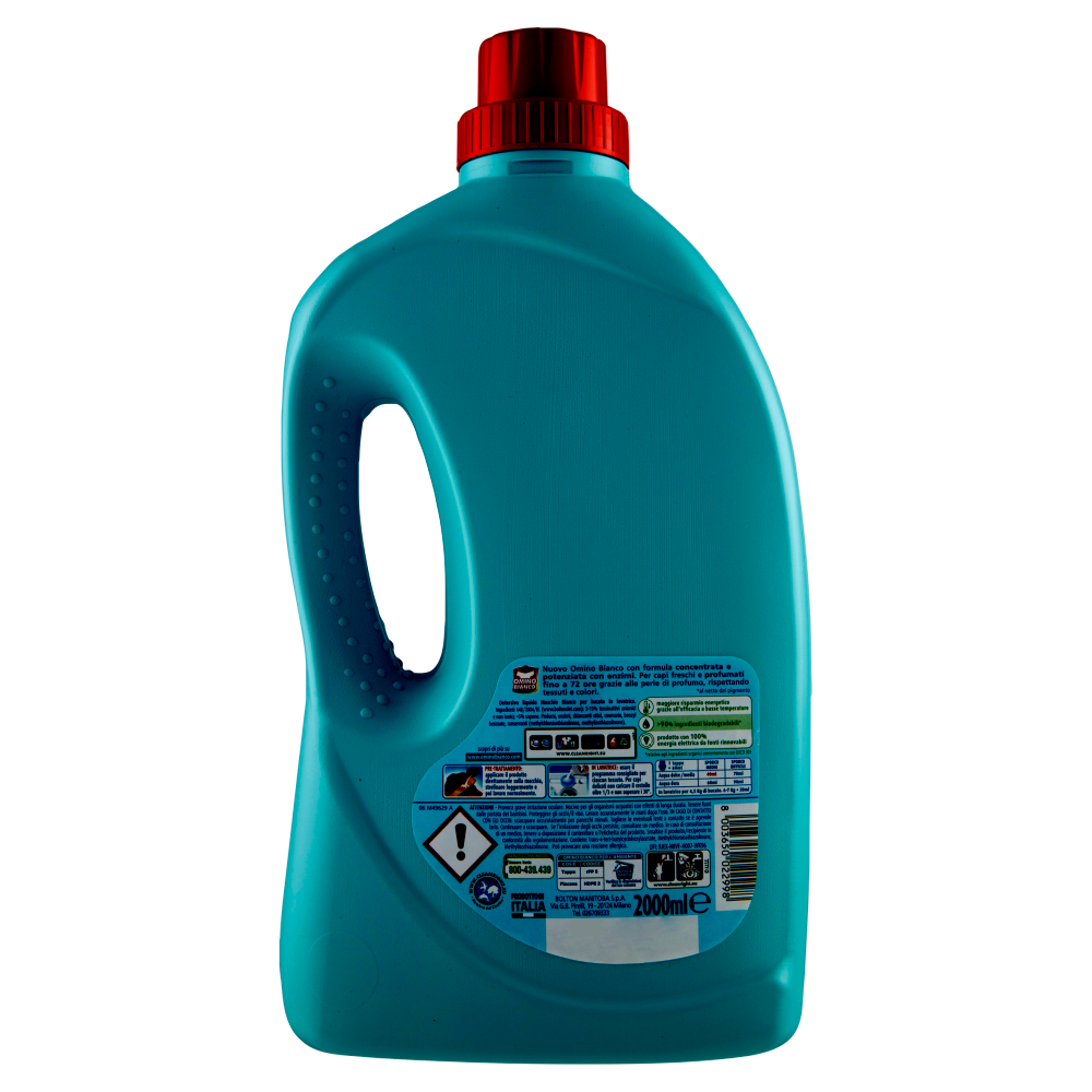 Omino Bianco Detersivo Lavatrice Liquido Muschio Bianco 50 Lavaggi 2000 ml, , large