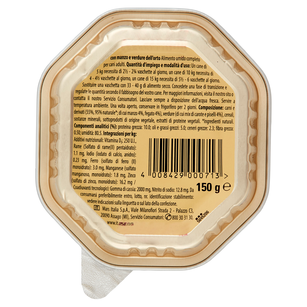 Cesar Selezioni dell'Orto con Manzo e Verdure dell'Orto 150 g, , large