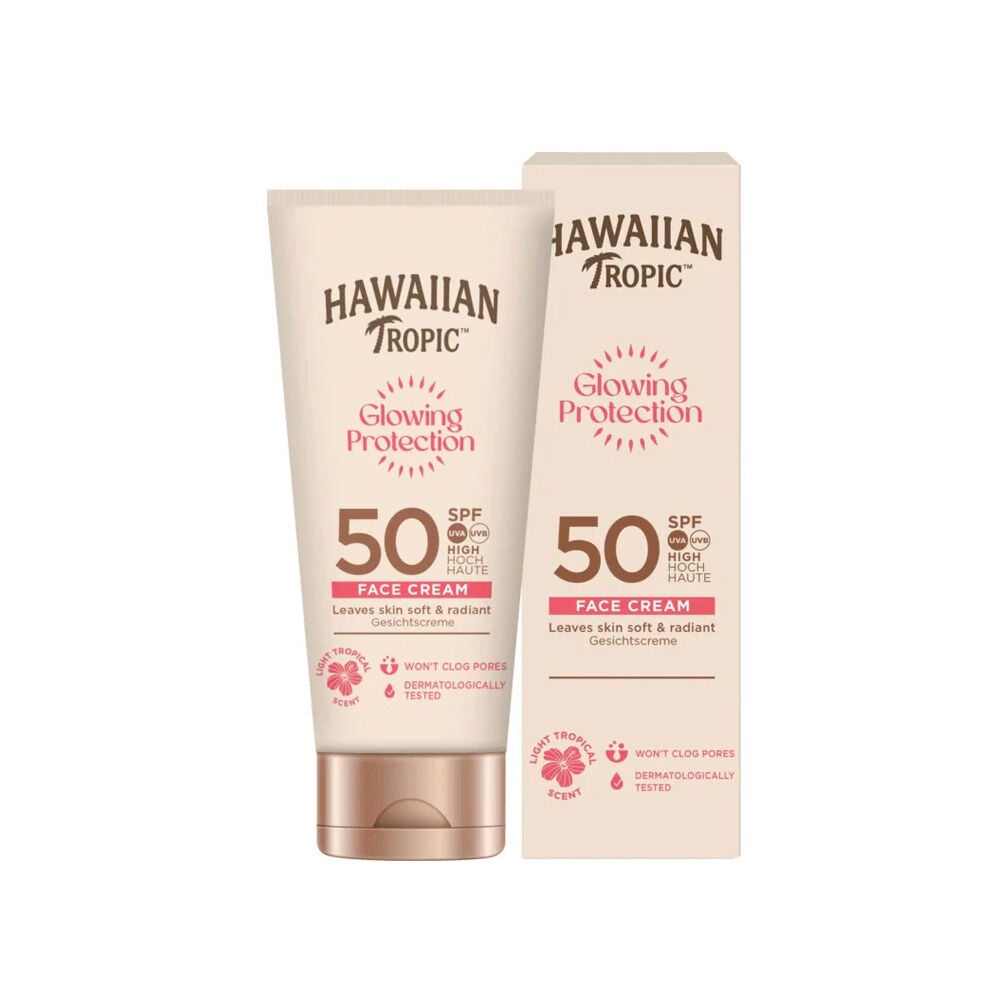 Hawaiian Tropic Glowing Protection Face Cream Crema Abbronzante Viso Spf 50 50 Ml-image