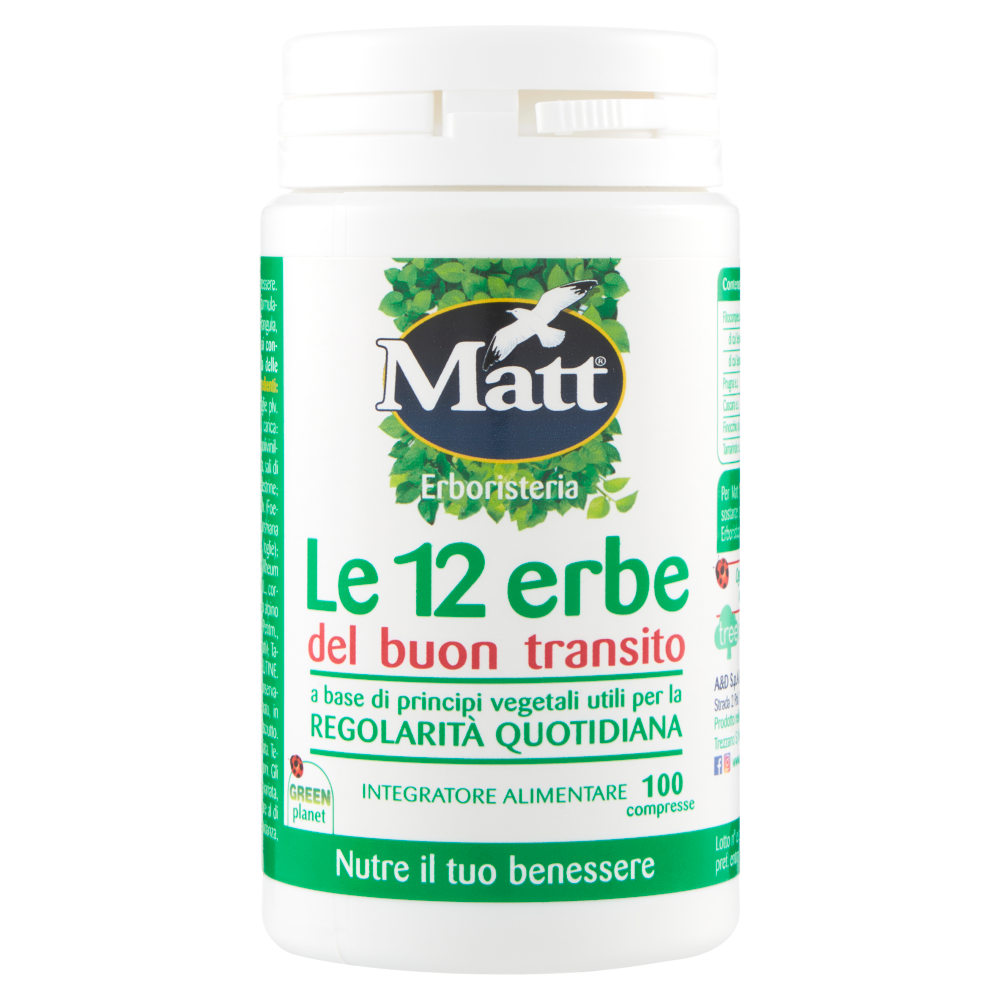 Matt Erbosisteria Le 12 Erbe del Buon Transito 100 Compresse, , large