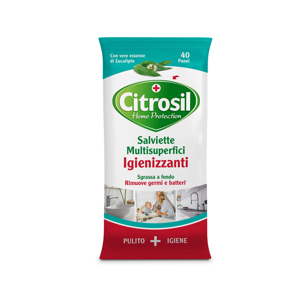 Citrosil Home Protection Multisuperfici Igienizzanti Eucalipto 40 Salviette - -