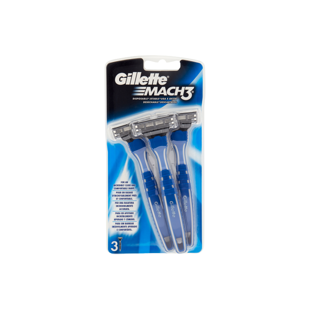 Gillette Mach3 Rasoio da Uomo Usa e Getta 3 Rasoi, , large