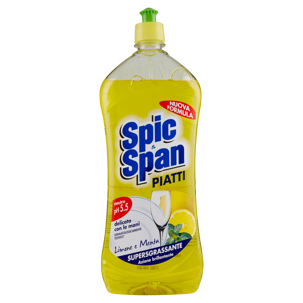 Spic & Span Detersivo Piatti Limone e Menta 1000 ml, , large
