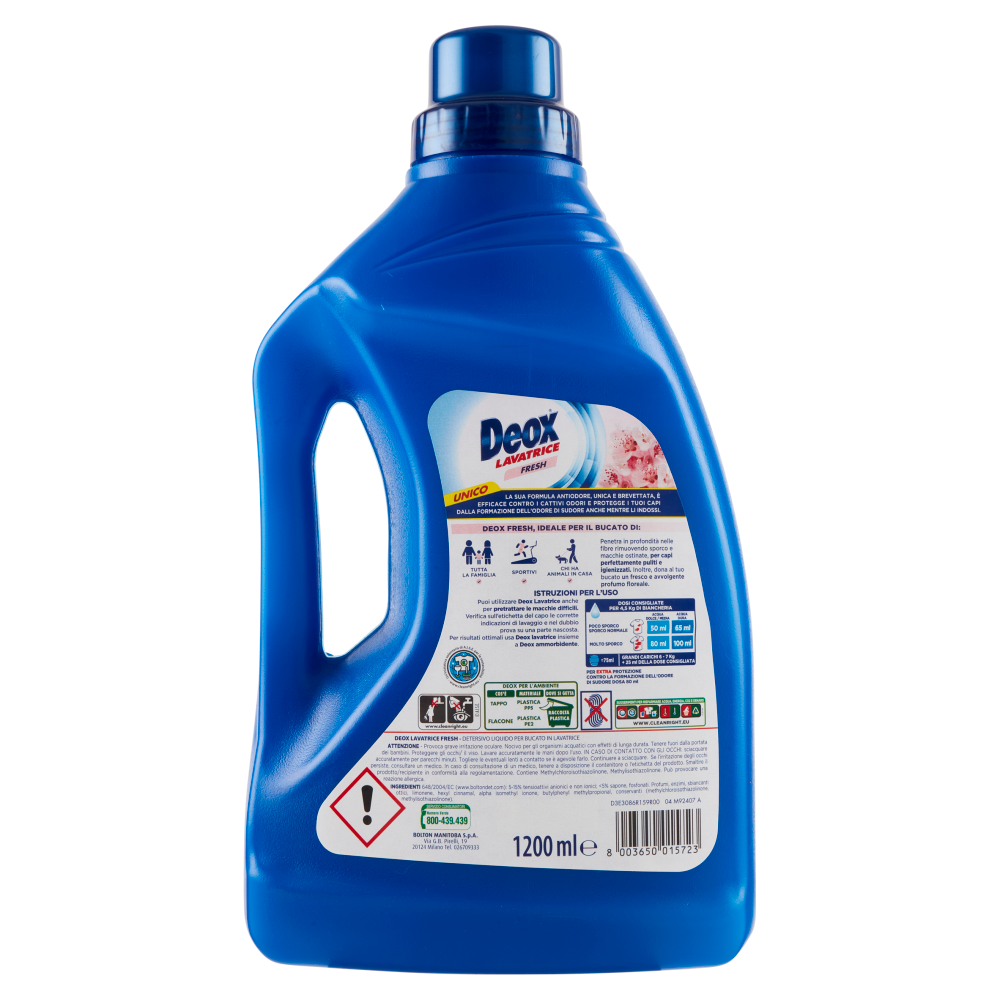 Deox Lavatrice Fresh Profumo di Fiori Bianchi e di Pesco 24 Lavaggi, , large