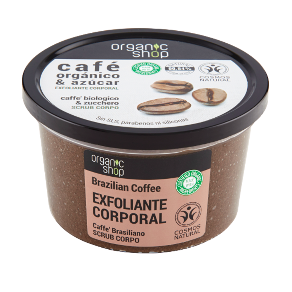 Organic Shop Caff&egrave; Biologico e Zucchero Scrub 250 ml, , large