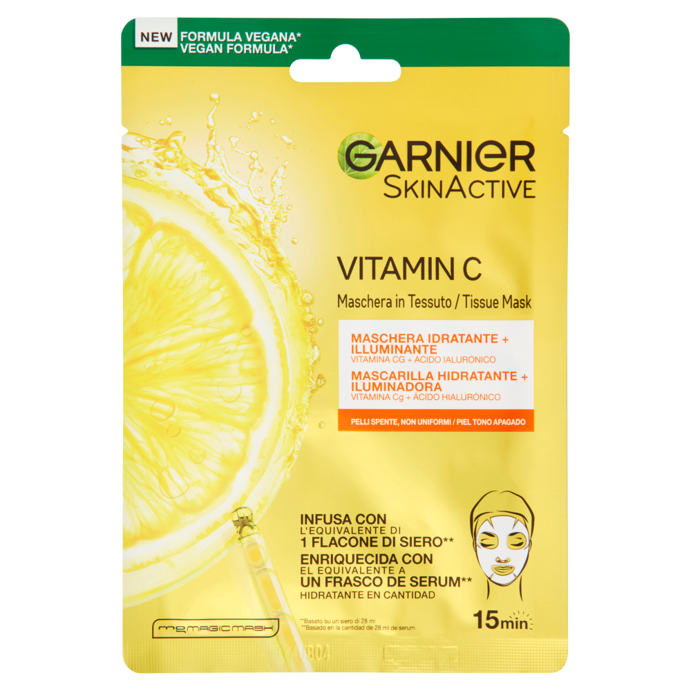 Garnier SkinActive Maschera in Tessuto con Vitamina C 28 ml - -