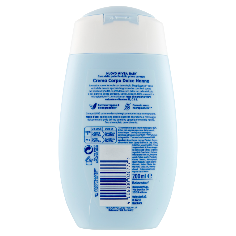 NIVEA Baby Crema Corpo Dolce Nanna 200ml, , large