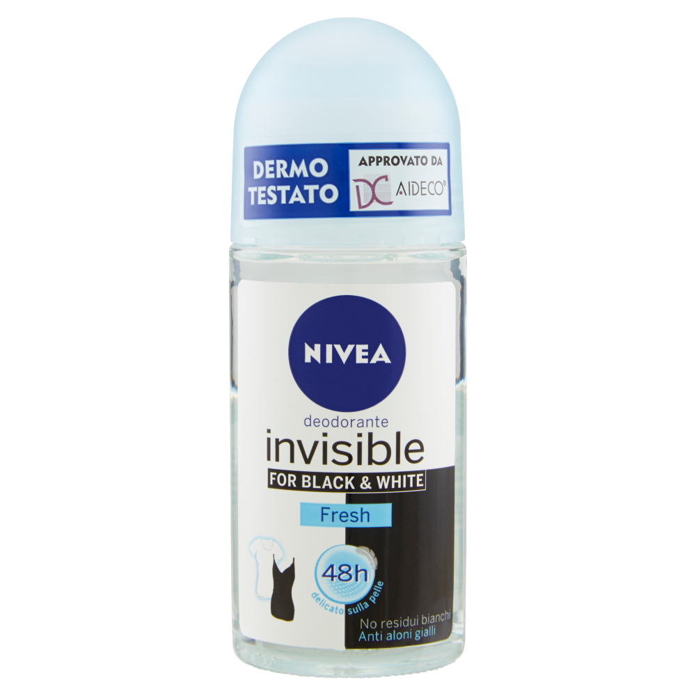 Nivea Black & White Invisible Fresh Deodorante Roll-on 50 ml - -