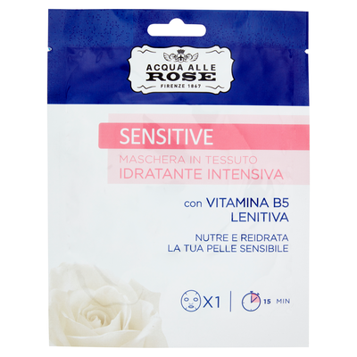Acqua alle Rose Sensitive Maschera in Tessuto Idratante Intensiva 1 Pezzi