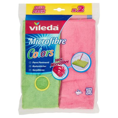 Vileda Microfibre Colors Panno Pavimenti 2 Pezzi