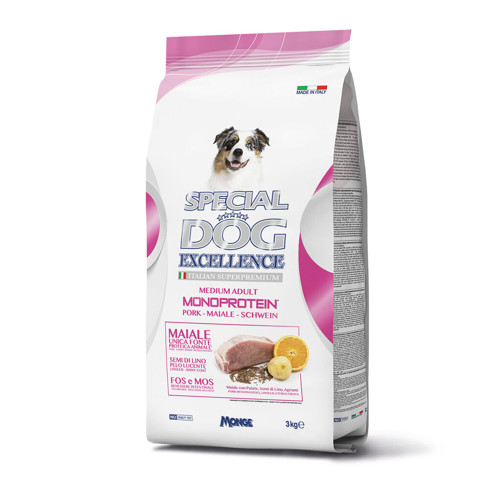Special Dog Excellence Monoprotein Medium Adult Maiale 3 kg, , large