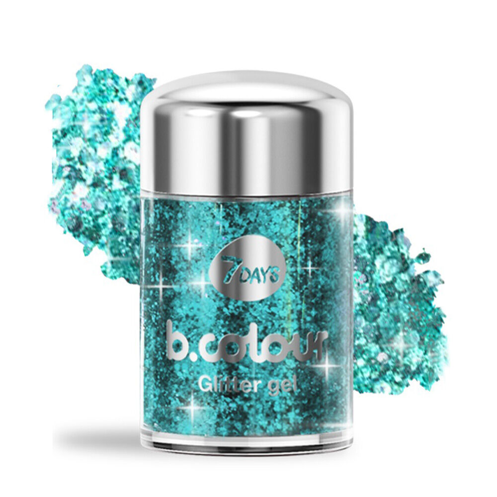7 Days Face & Body Glitter Gel Mini 02 Snowy Elf - -