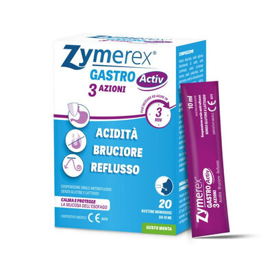 Zymerex Gastro Activ Dispositivo Medico Reflusso Gastroesofageo 20 Bustine
