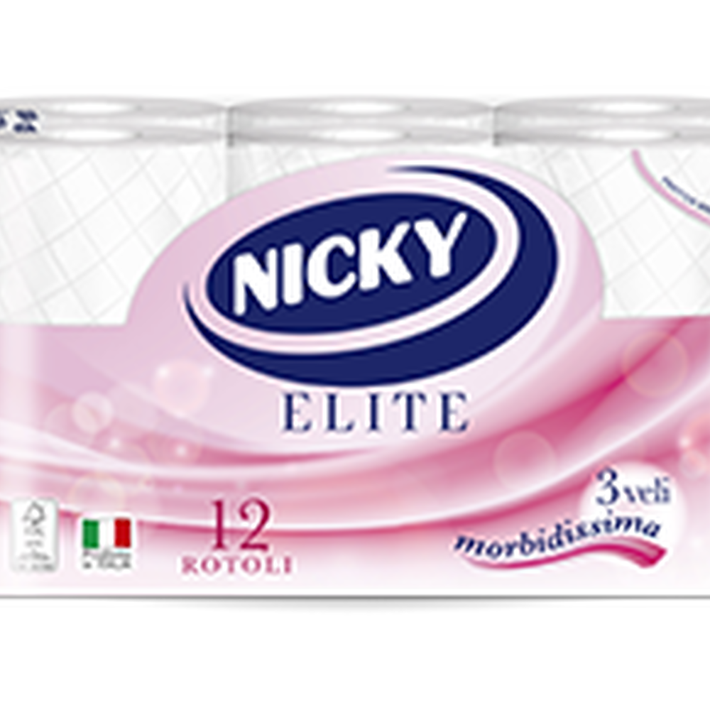 Nicky Carta Igienica Elite 3 Veli 12 Rotoli, , large